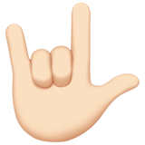 ik-hou-van-je-gebaar: lichte huidskleur