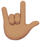 ik-hou-van-je-gebaar: getinte huidskleur