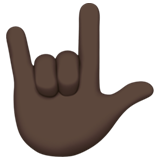 ik-hou-van-je-gebaar: donkere huidskleur