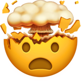 Emoji met geëxplodeerd hoofd