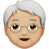 oudere persoon: lichtgetinte huidskleur