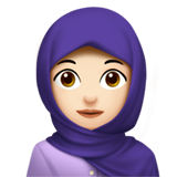 vrouw met hoofddoek: lichte huidskleur