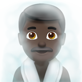 man in ruimte vol stoom: donkere huidskleur