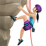 klimmende vrouw: lichte huidskleur