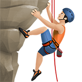 klimmende man: lichte huidskleur