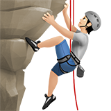 klimmende persoon: lichte huidskleur