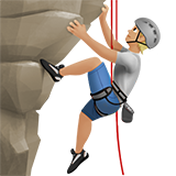 klimmende persoon: lichtgetinte huidskleur