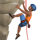 klimmende man: getinte huidskleur