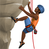 klimmende man: donkergetinte huidskleur