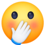 Gezicht met hand over de mond - Facebook