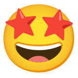 Sterren in de ogen - Noto Color Emoji