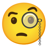 Gezicht met monocle - Noto Color Emoji