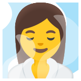 Vrouw in ruimte vol stoom - Noto Color Emoji