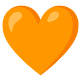 Oranje hart - Noto Color Emoji