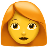 Roodharige vrouw emoji