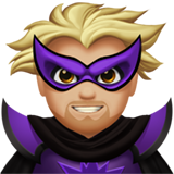 mannelijke superschurk: lichtgetinte huidskleur