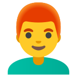 Man: rood haar - Noto Color Emoji