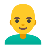 Man: kaal - Noto Color Emoji