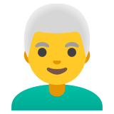 Man: wit haar - Noto Color Emoji