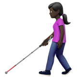 vrouw met taststok: donkere huidskleur