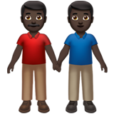 mannen hand in hand: donkere huidskleur