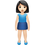 staande vrouw: lichte huidskleur