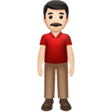 staande man: lichte huidskleur