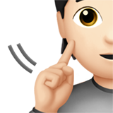 doof persoon: lichte huidskleur