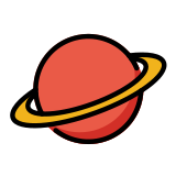 Planeet met ringen - OpenMoji