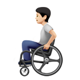 persoon in rolstoel: lichte huidskleur