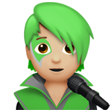 zanger: lichtgetinte huidskleur