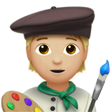 kunstenaar: lichtgetinte huidskleur