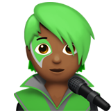 zanger: donkergetinte huidskleur