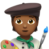 kunstenaar: donkergetinte huidskleur