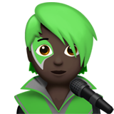 zanger: donkere huidskleur