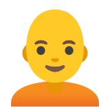 Volwassene: kaal - Noto Color Emoji