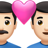 stel met hart: man, man, lichte huidskleur