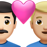 stel met hart: man, man, lichte huidskleur, lichtgetinte huidskleur