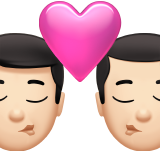 kus: man, man, lichte huidskleur