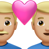 stel met hart: man, man, lichtgetinte huidskleur