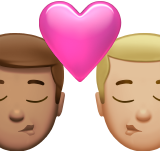 kus: man, man, getinte huidskleur, lichtgetinte huidskleur