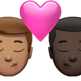 kus: man, man, getinte huidskleur, donkere huidskleur