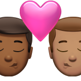 kus: man, man, donkergetinte huidskleur, getinte huidskleur