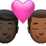 kus: man, man, donkere huidskleur, donkergetinte huidskleur