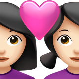 stel met hart: vrouw, vrouw, lichte huidskleur