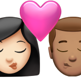 kus: vrouw, man, lichte huidskleur, getinte huidskleur