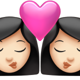 kus: vrouw, vrouw, lichte huidskleur