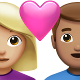 stel met hart: vrouw, man, lichtgetinte huidskleur, getinte huidskleur