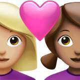 stel met hart: vrouw, vrouw, lichtgetinte huidskleur, getinte huidskleur