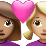 stel met hart: vrouw, vrouw, getinte huidskleur, lichtgetinte huidskleur